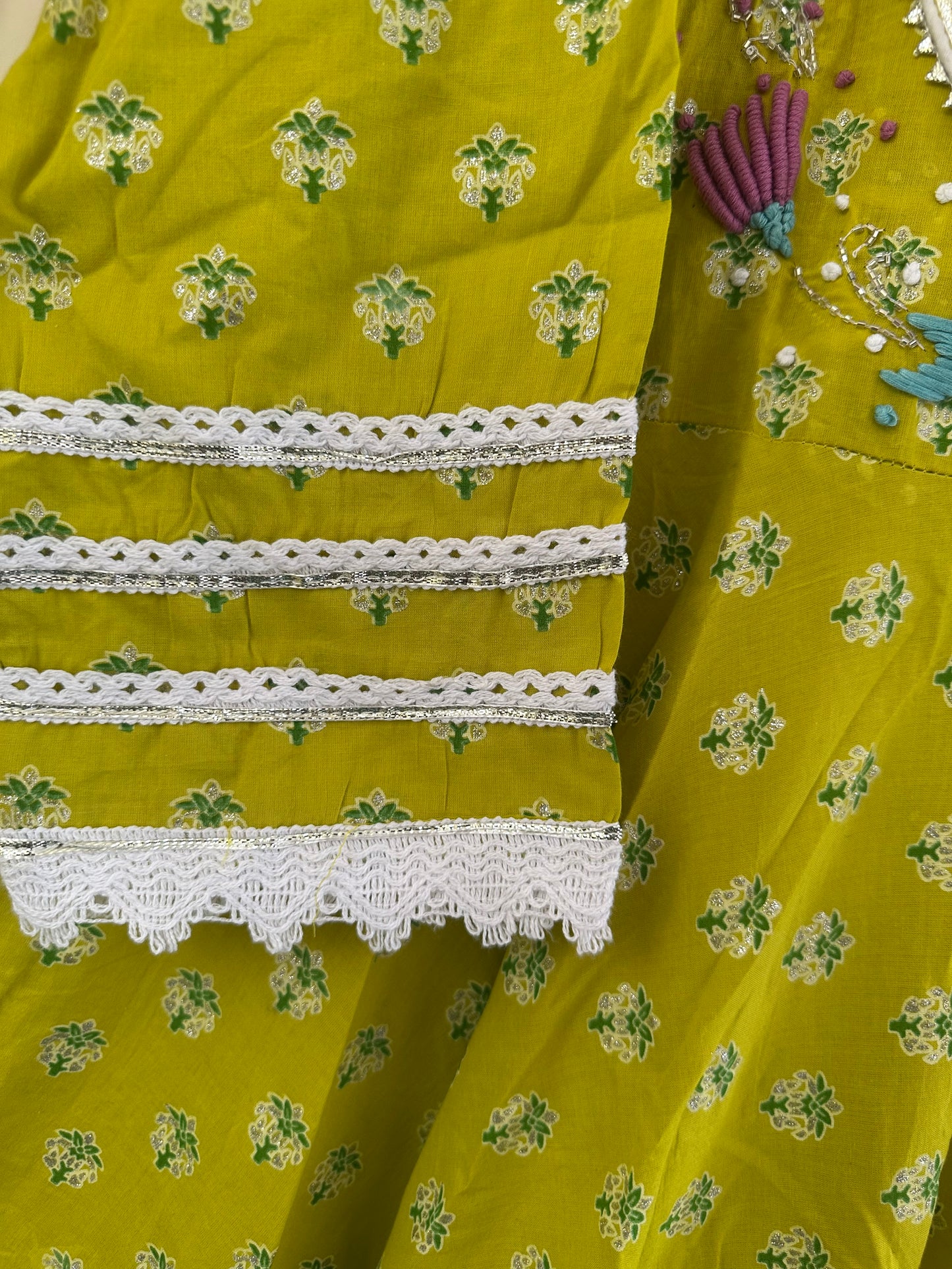 Green Crepe Anarkali Suits