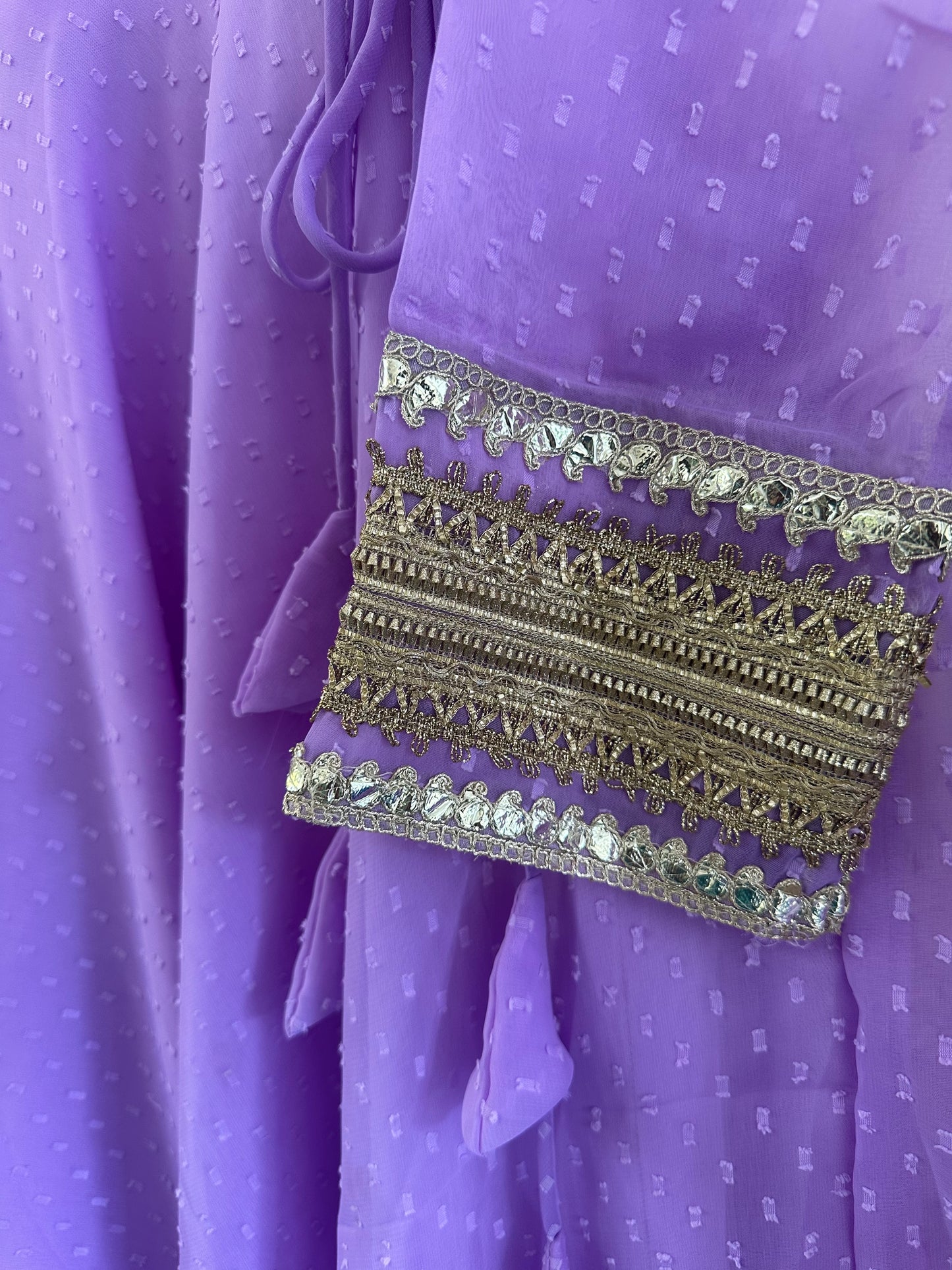 Lavender Georgette Anarkali Suit