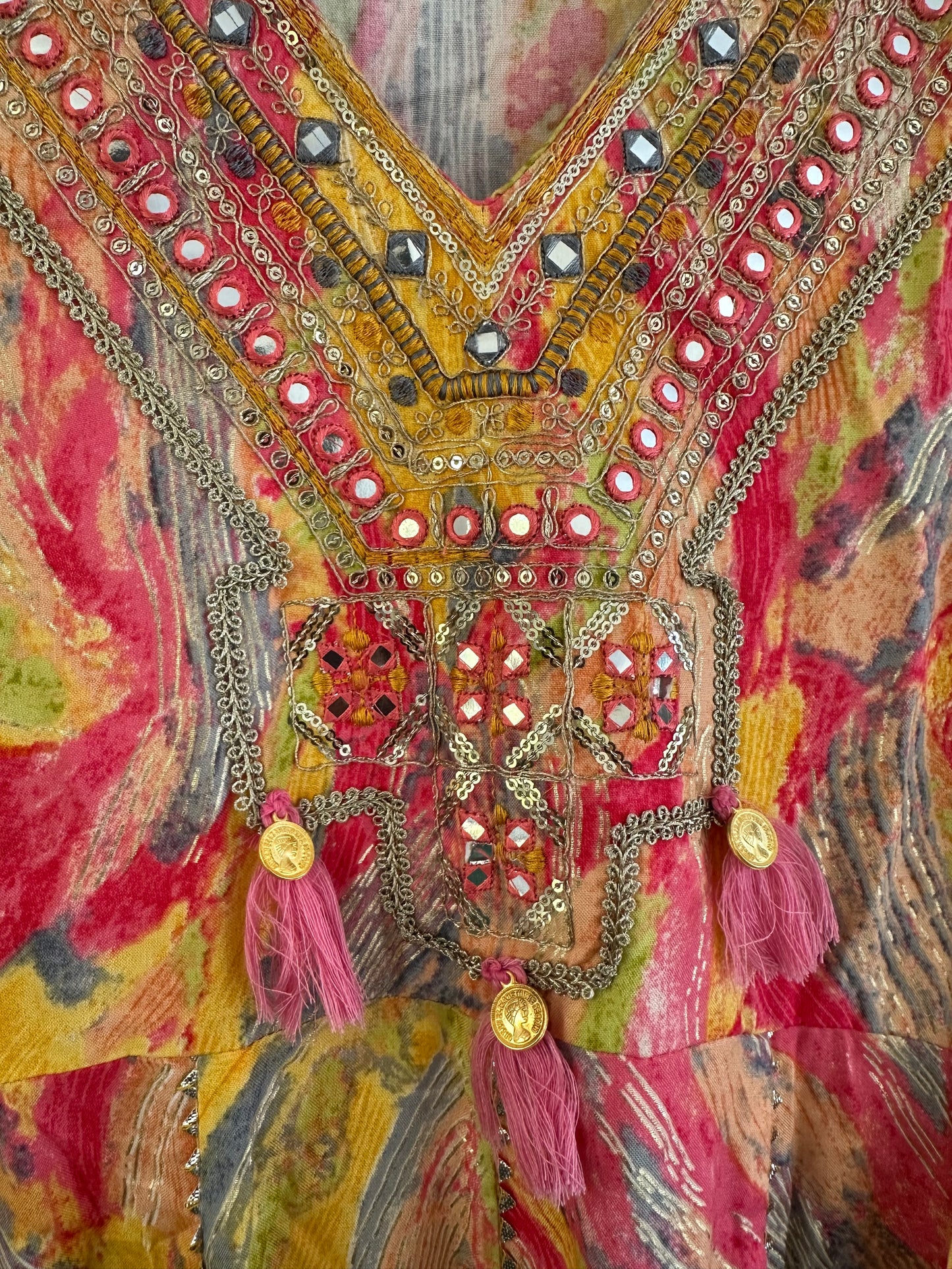 Multicolor Crepe Anarkali Suit
