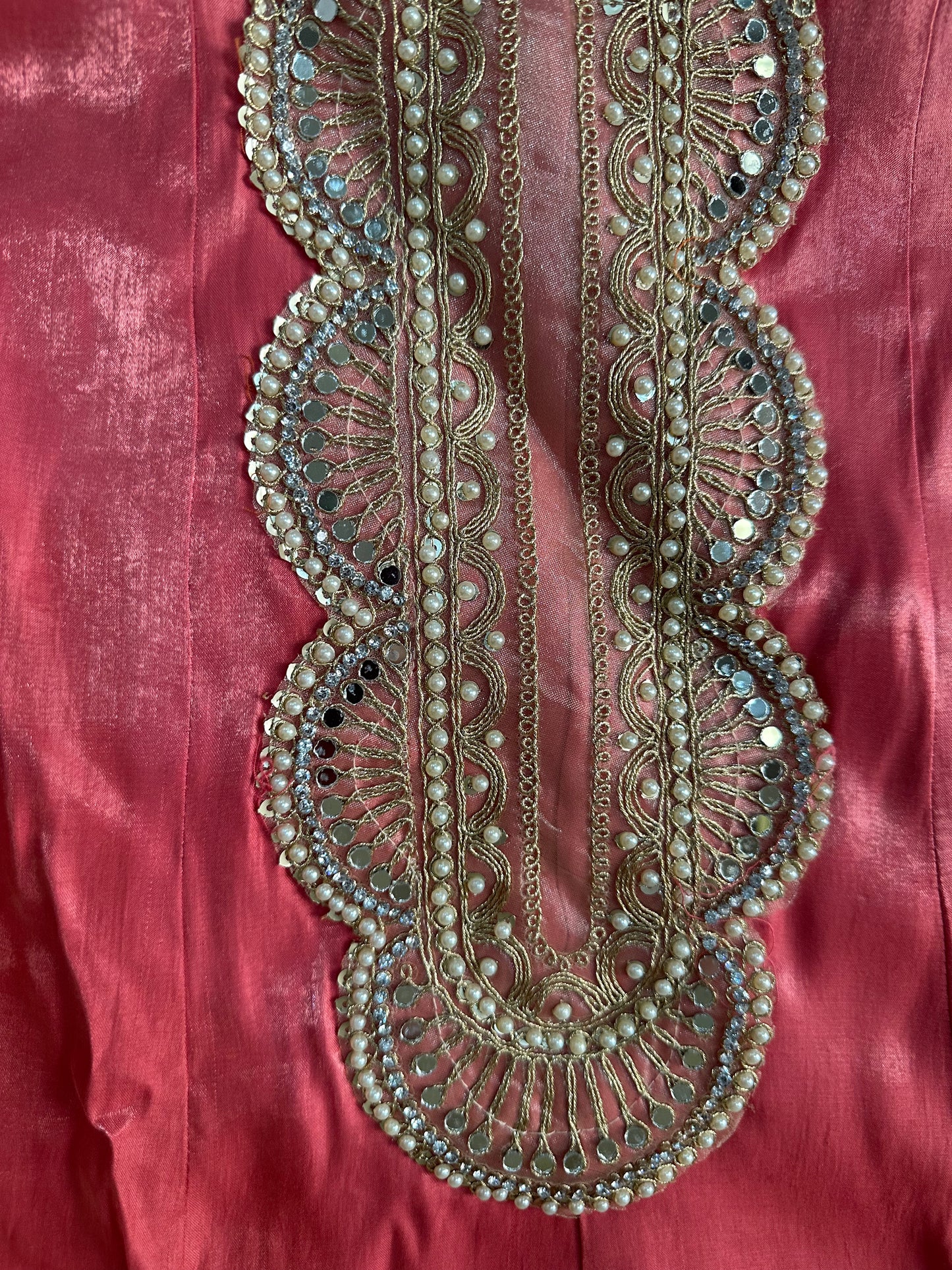 PINK EMROIDERED SILK ANARKALI SUIT