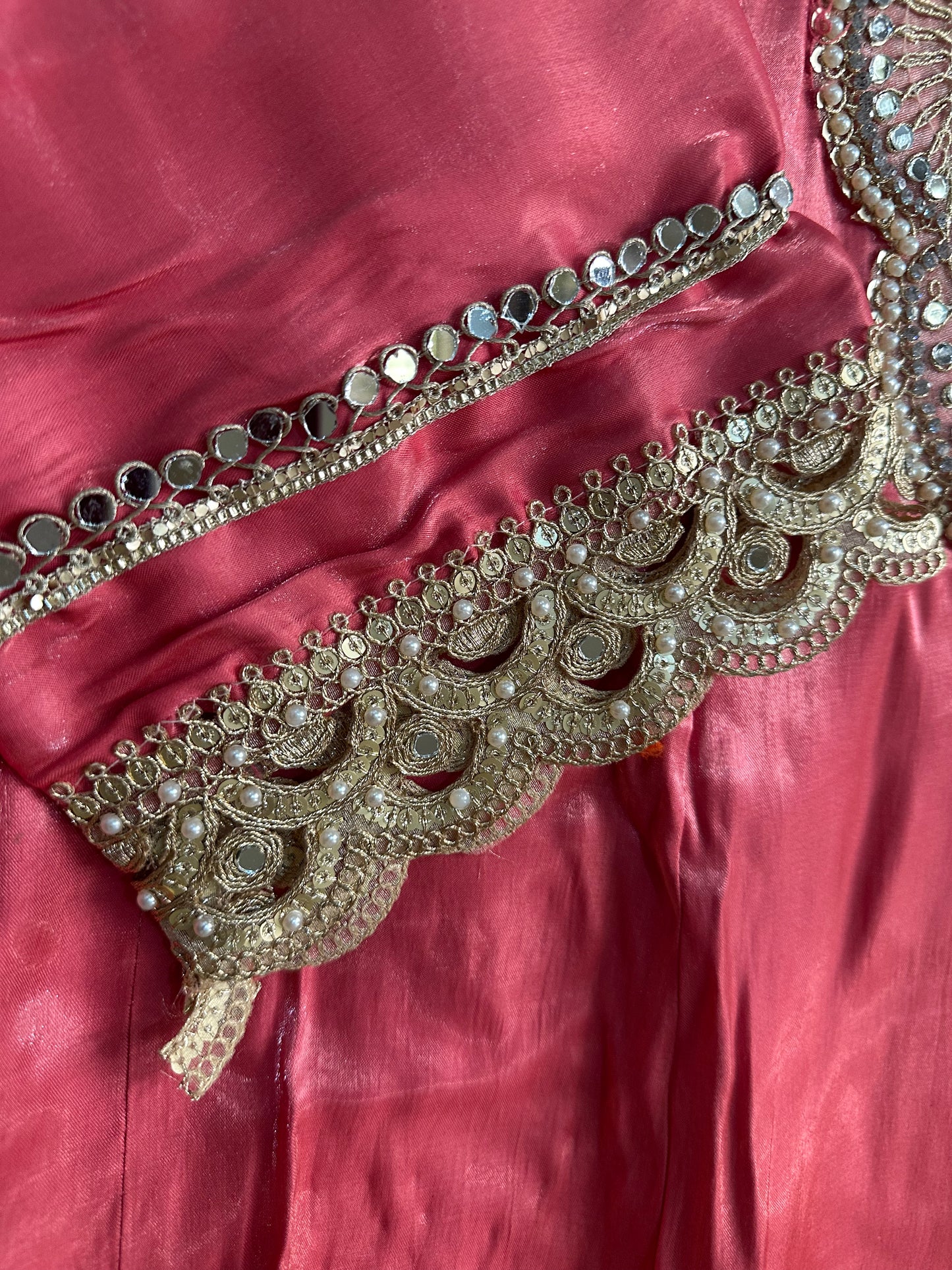 PINK EMROIDERED SILK ANARKALI SUIT